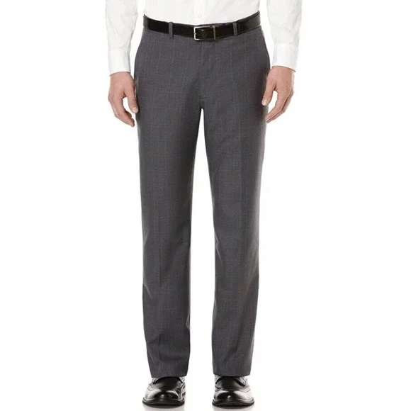 slim fit dress slacks Tapered Fit Pleated Pants